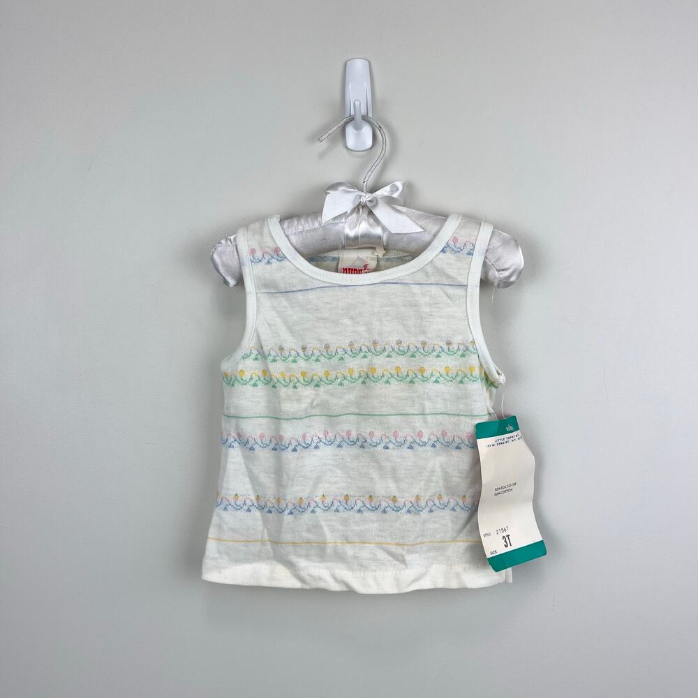 Vintage Nudnix Pastel Flower Tank Top 3T NWT